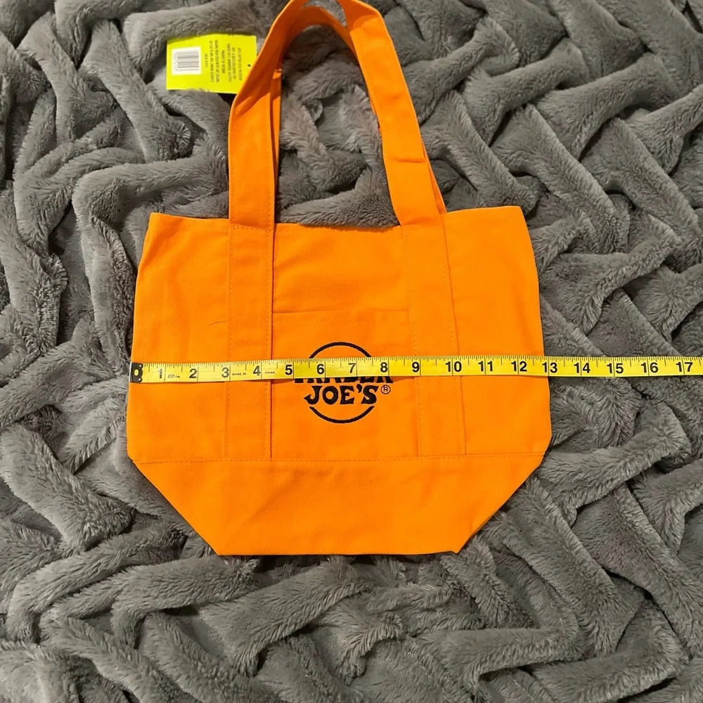 NWT Bundle Trader Joe's Black and Orange Mini Tote Bags - Picture 4 of 8
